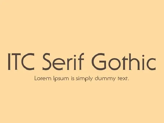 ITC Serif Gothic Family font