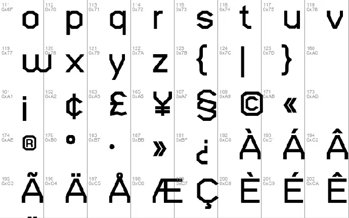 Robotika font