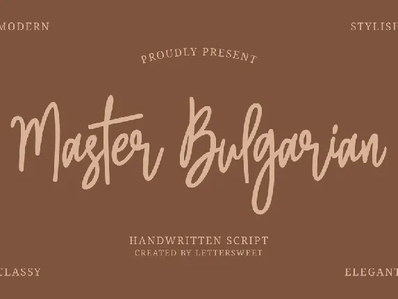 Master Bulgarian font