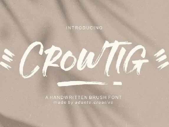 Crowtig font