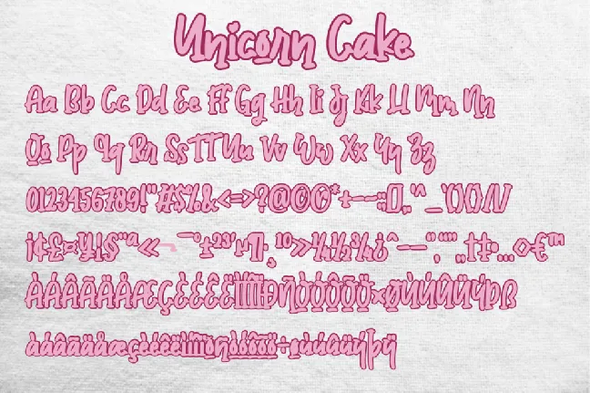 Unicorn Cake font