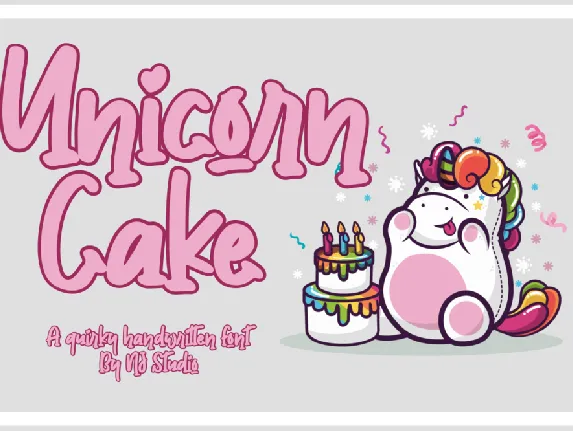 Unicorn Cake font