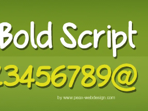 PWBoldScript font