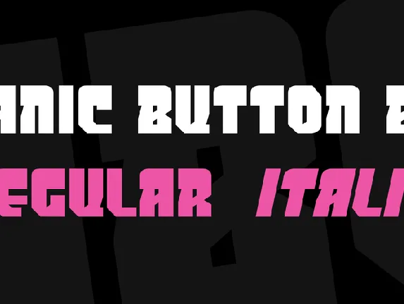 Panic Button BB font