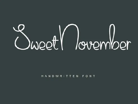 Sweet November font