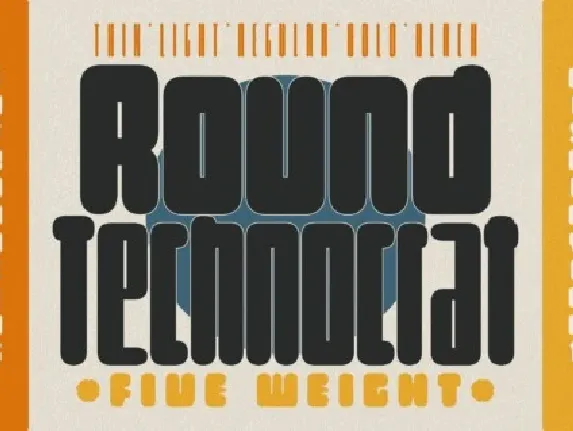 Round Technocrat font