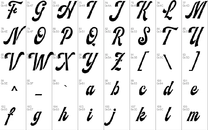 Hickery font