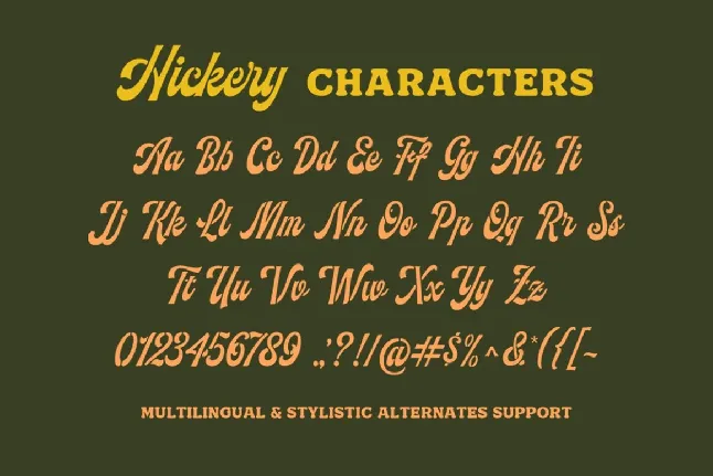 Hickery font