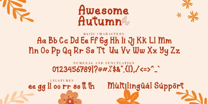 Awesome Autumn font