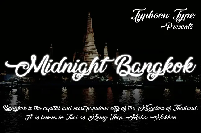 Midnight Bangkok Free font