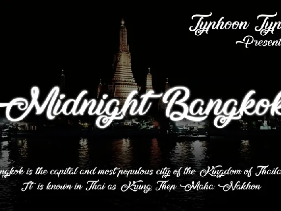 Midnight Bangkok Free font