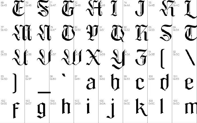 Blackthorne font