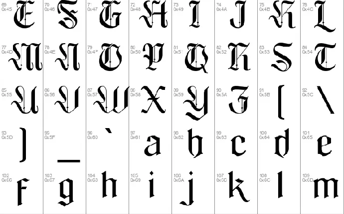 Blackthorne font