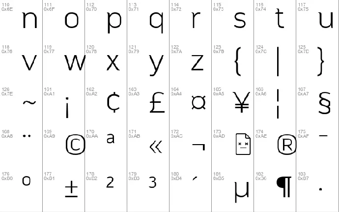 Mainlux font