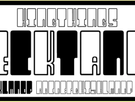 Kingthings Wrecktangle font