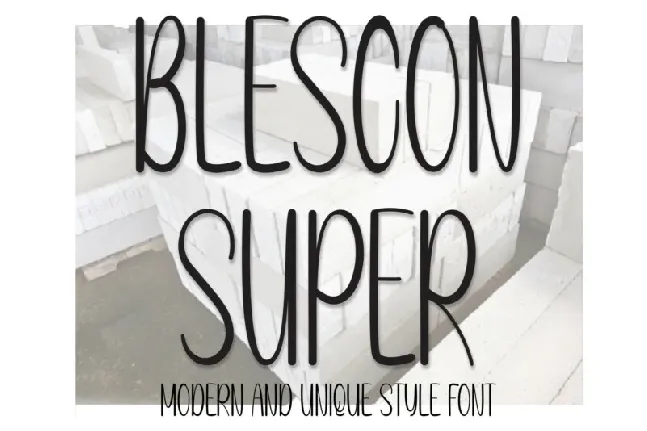 Blescon Super Display font