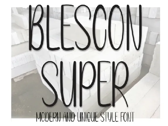 Blescon Super Display font