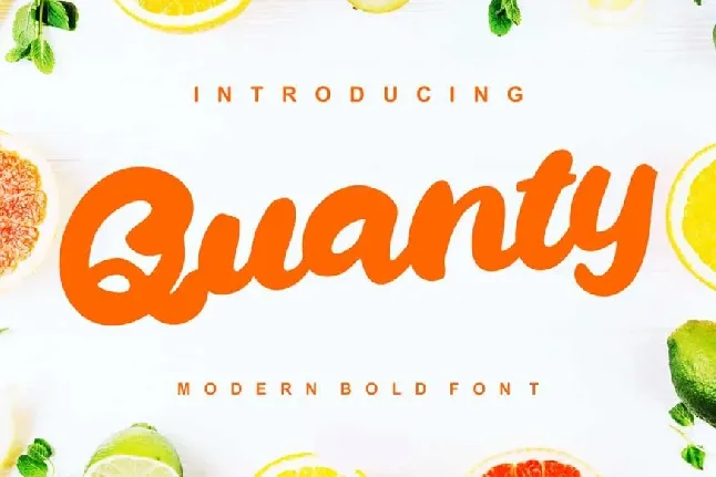 Quanty Modern Script Bold font