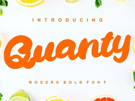 Quanty Modern Script Bold font