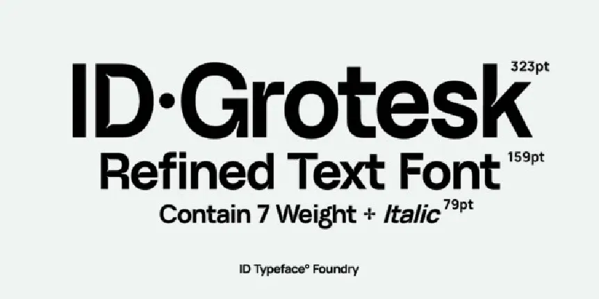 ID Grotesk font