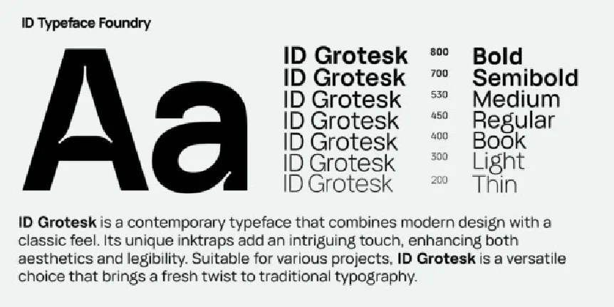 ID Grotesk font