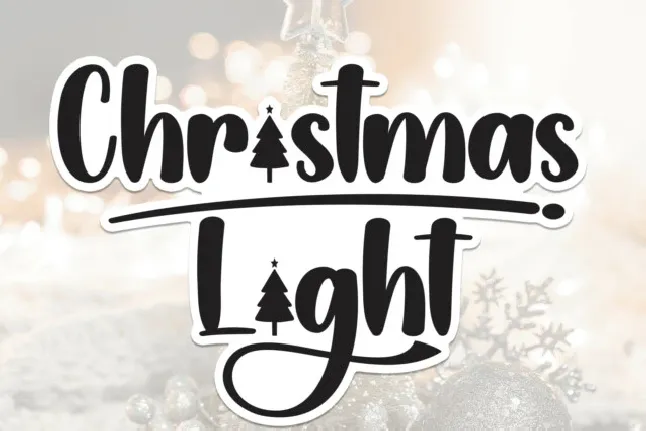 Christmas Light Brush font