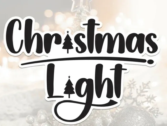 Christmas Light Brush font