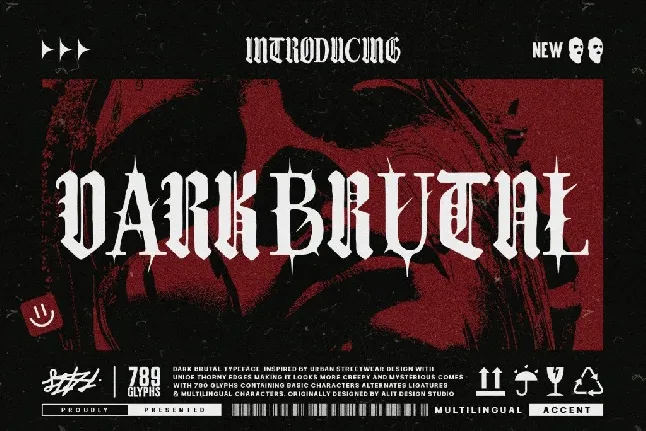 Dark brutal font