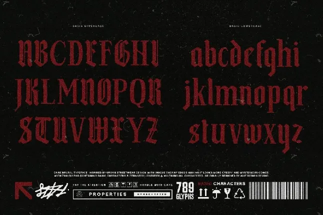 Dark brutal font