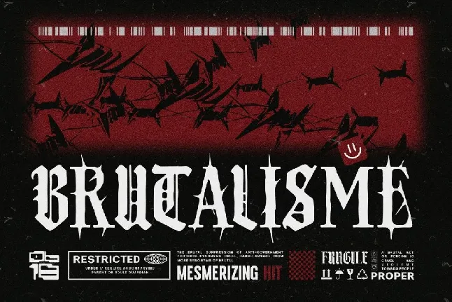 Dark brutal font