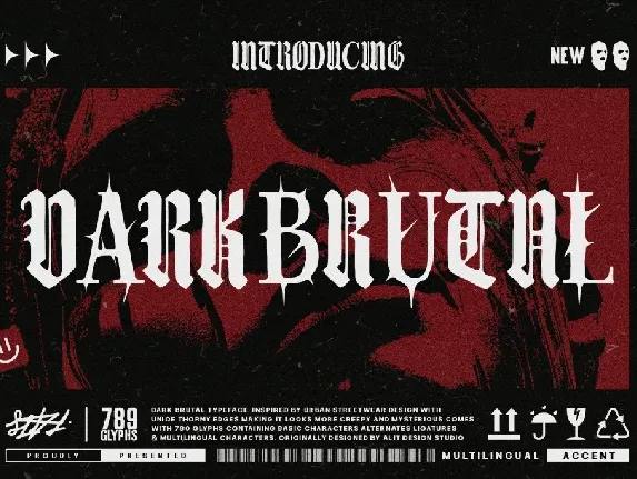 Dark brutal font