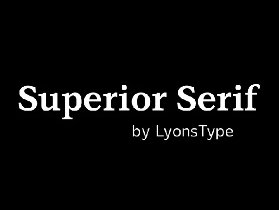 LT Superior Serif Family font