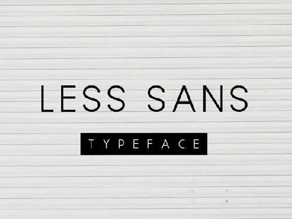 Less Sans Minimal font