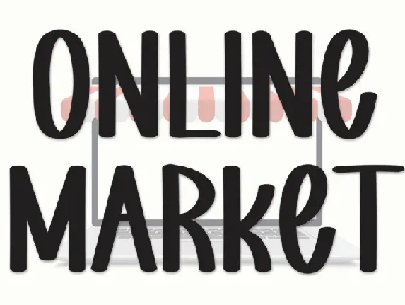 Online Market Display font