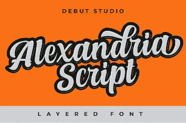 Alexandria Script Layered font