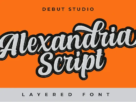 Alexandria Script Layered font