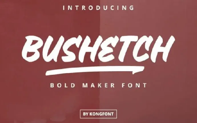 Bushetch Brush font