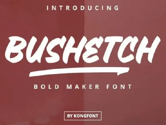 Bushetch Brush font