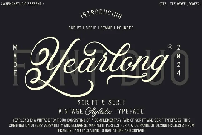 Yearlong font