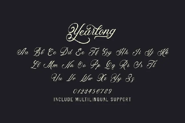 Yearlong font