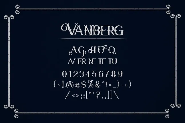 Vanberg font