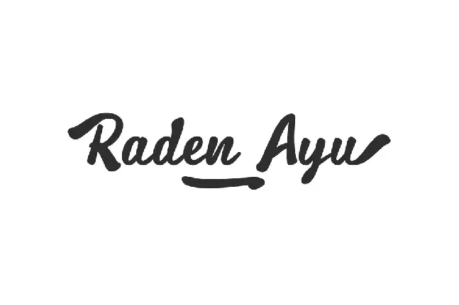 RadenAyuDemo font