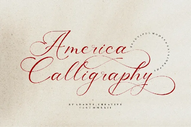 America Calligrahy font