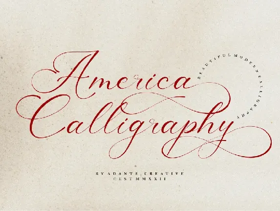 America Calligrahy font