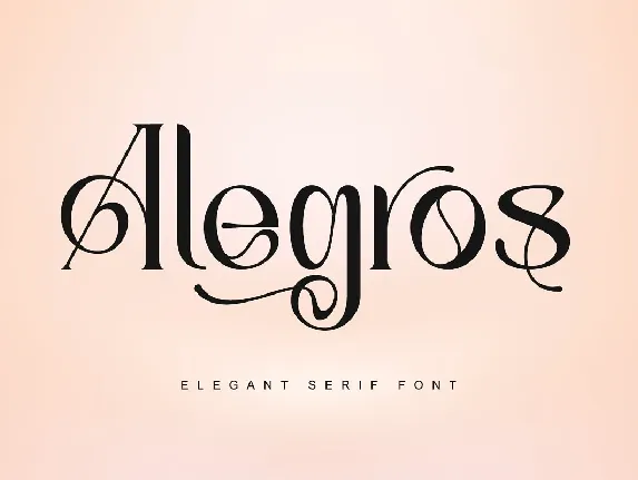 Alegros font