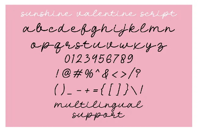 Sunshine Valentine Sans font