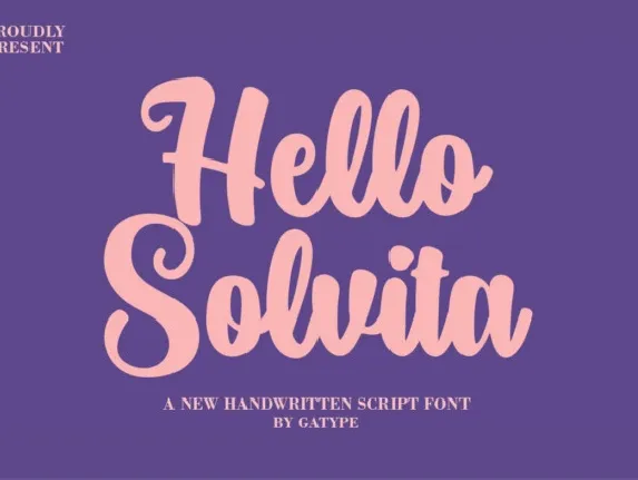 Hello Solvita font