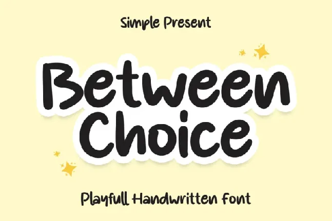 Between Choice Display font