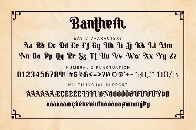 Banthern Display font