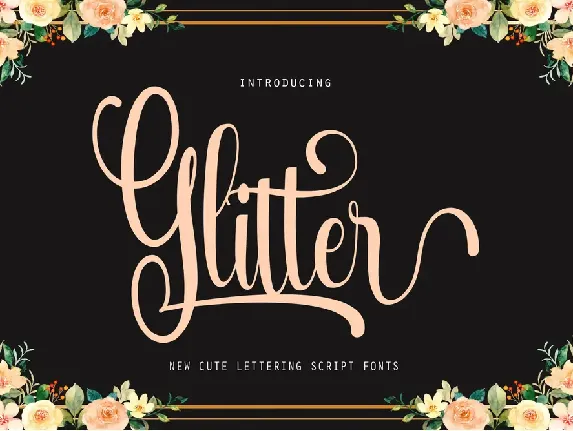 Glitter demo font